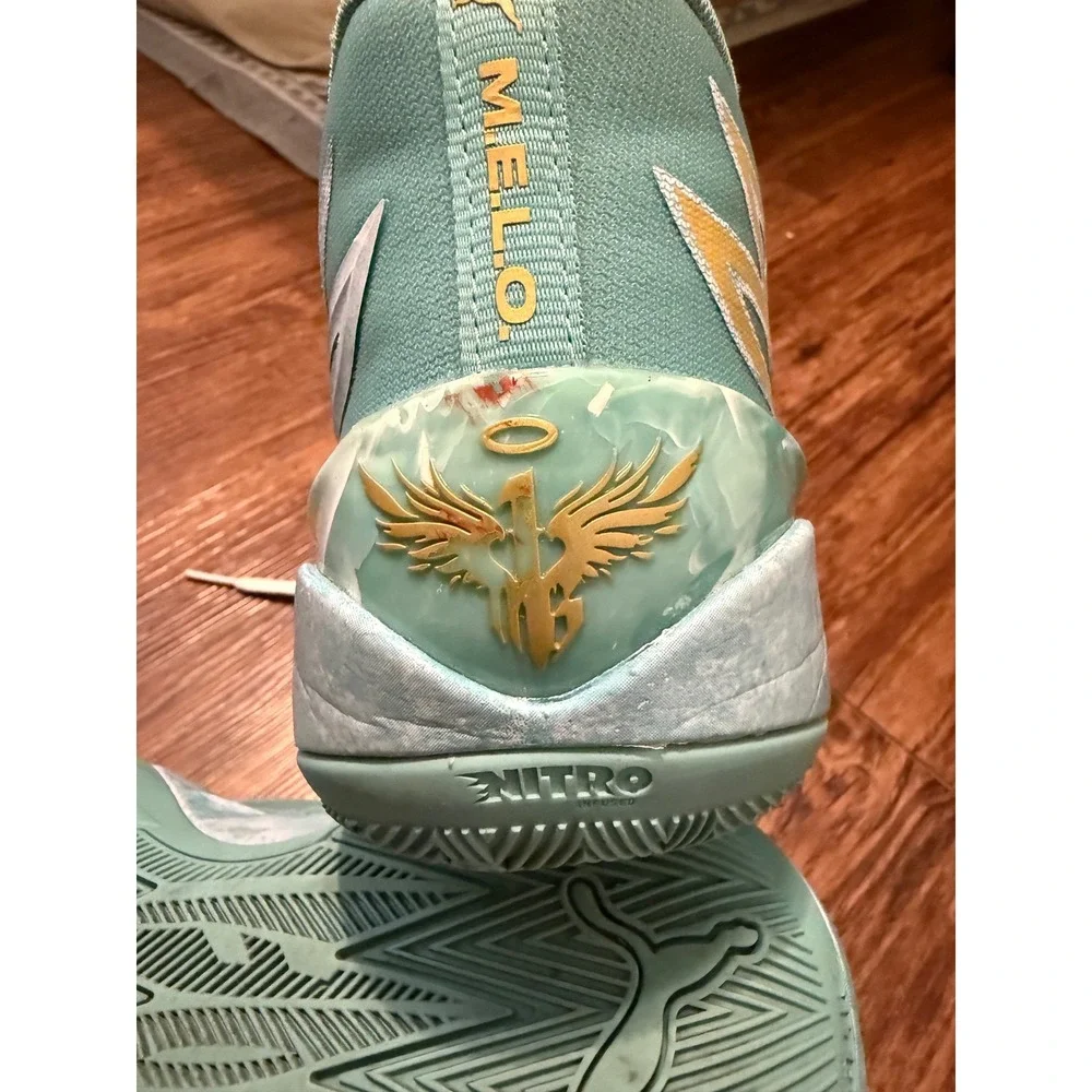 Puma MB.02 LaMelo Ball Phenom Teal Basketball Shoes 378284-01 Mens 8 Womens 9.5‎